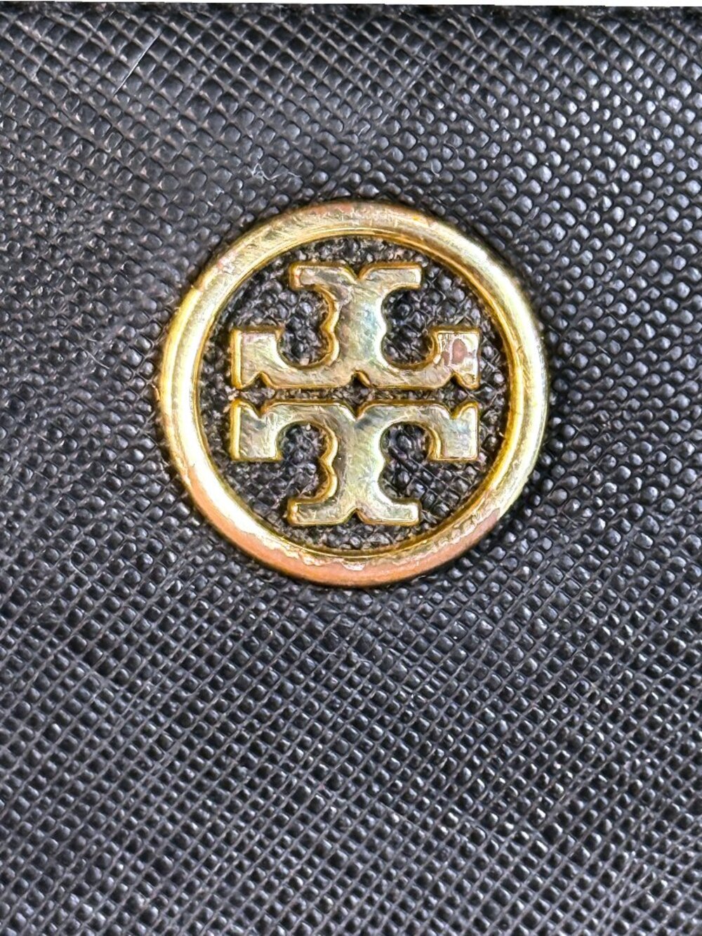 Tory Burch Robinson Black Saffiano Leather Continental Zip Around Wallet - Picture 2 of 10